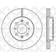 Тормозной диск передний вентилируемый STELLOX 60202614VSX