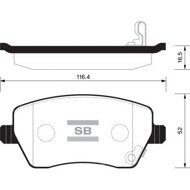 Тормозные колодки передние HI-Q SP1564