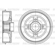 Тормозной барабан задний PATRON PDR1005 (c подшипником и кольцом ABS)