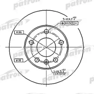 Тормозной диск задний PATRON Ø264 мм