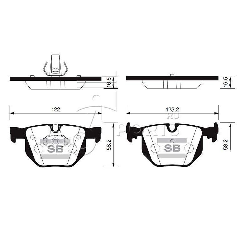 Тормозные колодки задние HI-Q SP2165